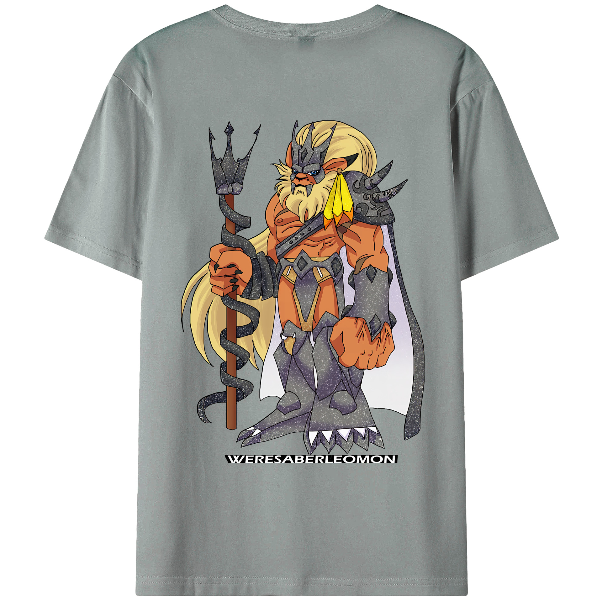 （画像用） Digimon デジタルモンスター/デジモン 綿100％ メンズ半袖Tシャツ（バックプリント） 通気性